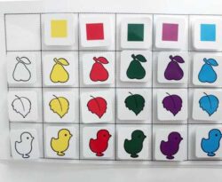 Сортування за 2 ознаками (гра на липучках)